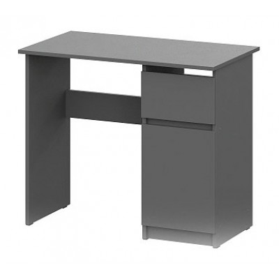 Стол письменный NN Мебель (МС Денвер К) Графит серый 0,9 м